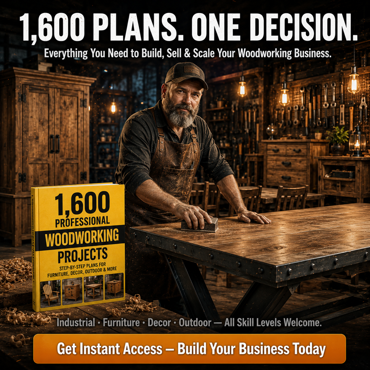 Expert Academy Facebook ad: Why do some hobbyists build perfect furniture on their…