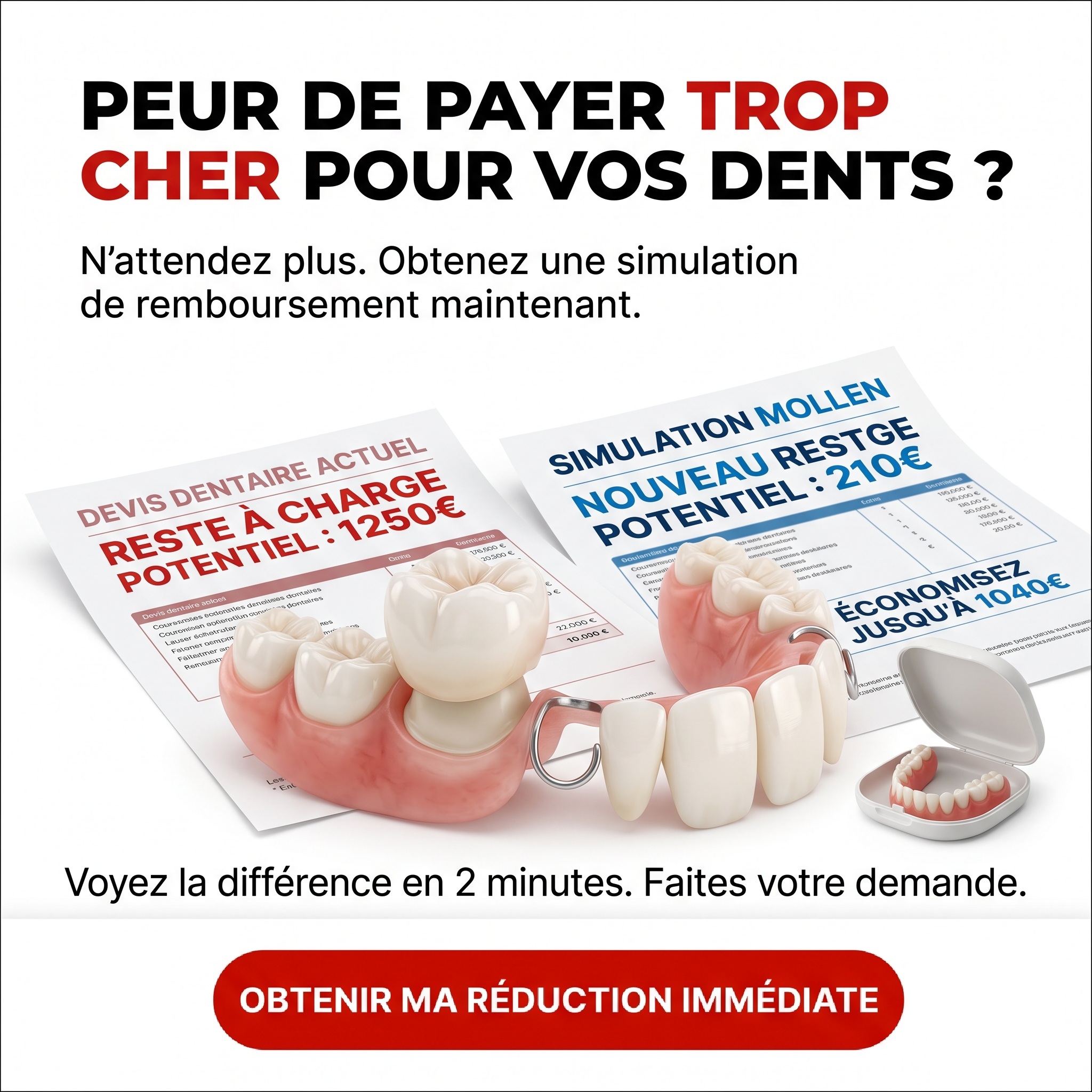 Mollen Assurance Facebook ad: 𝐍𝐞 𝐬𝐢𝐠𝐧𝐞𝐳 𝐚𝐮𝐜𝐮𝐧 𝐝𝐞𝐯𝐢𝐬 𝐝𝐞𝐧𝐭𝐚𝐢𝐫𝐞…