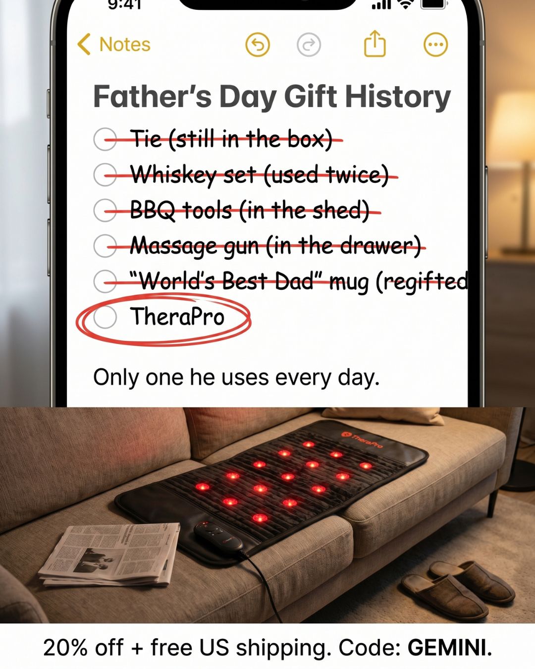 Therasage Facebook ad