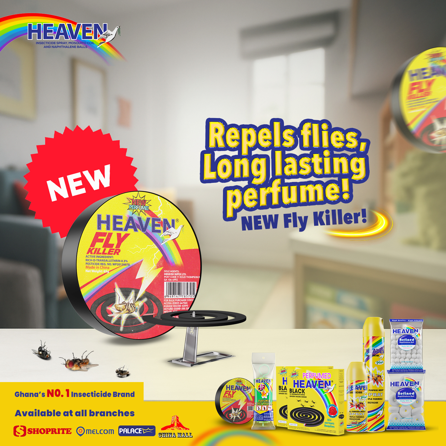 Heaven Insecticides Facebook ad: Keep flies away and your home smelling fresh…