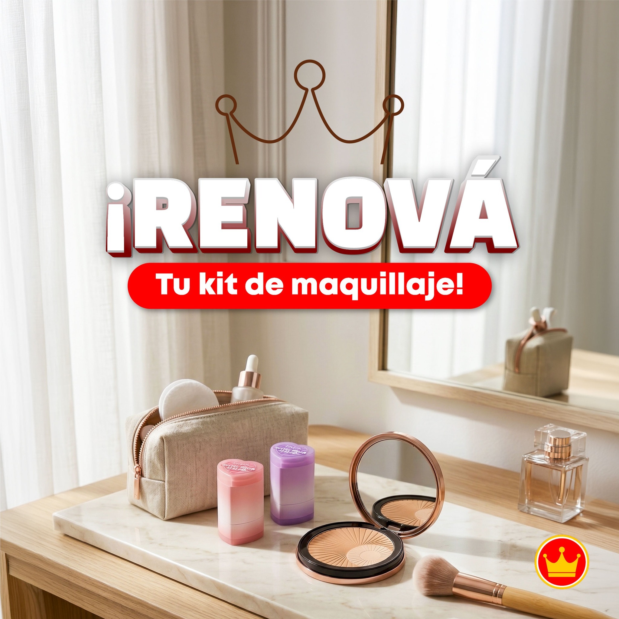 Almacenes El Rey Facebook ad: ¡Llevá tu nuevo kit de maquillaje!