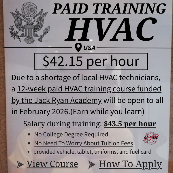 Home services-08 Facebook ad: 12-Week HVAC Paid Training