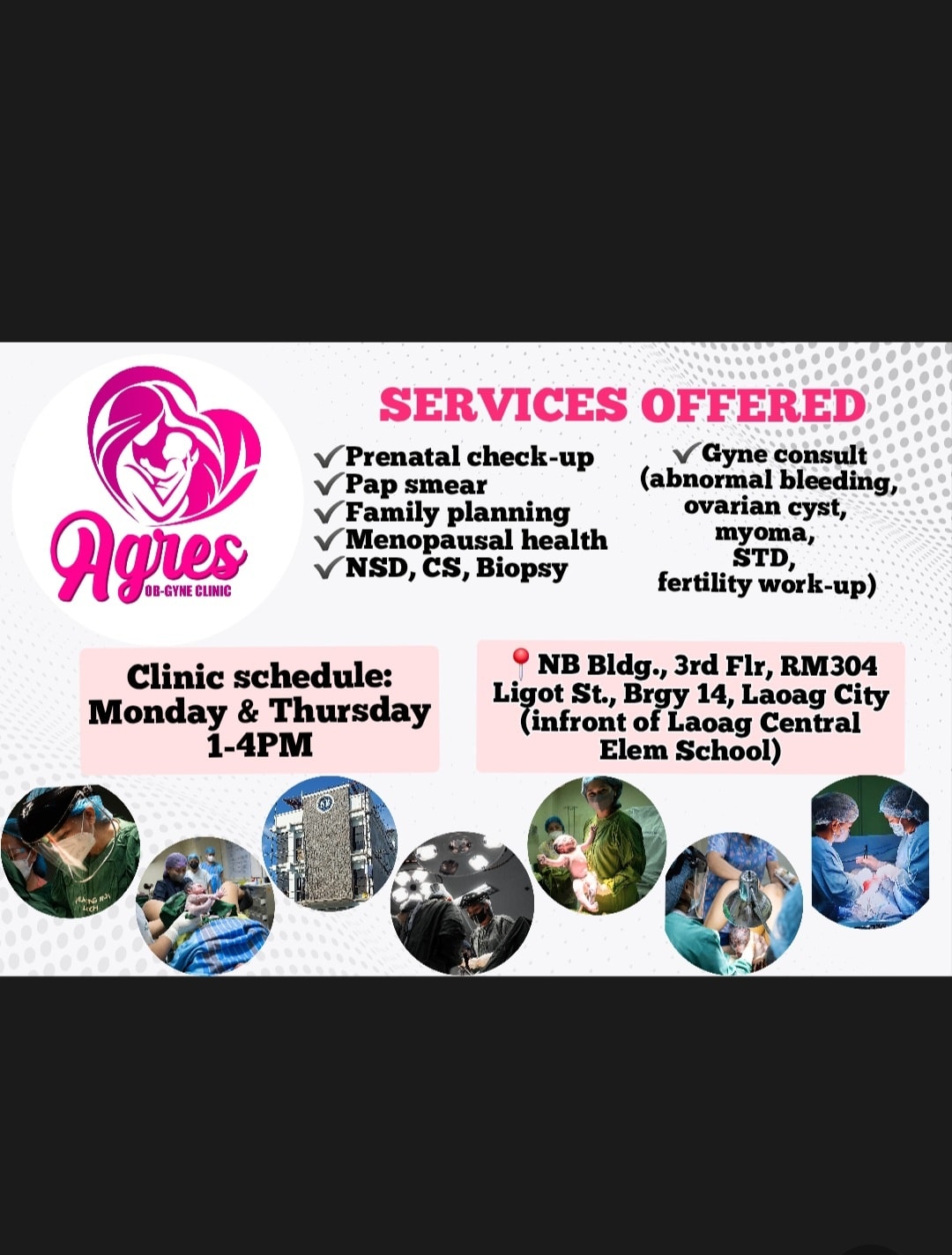 AGRES Ob-Gyne Clinic Facebook ad: AGRES Ob-Gyne Clinic