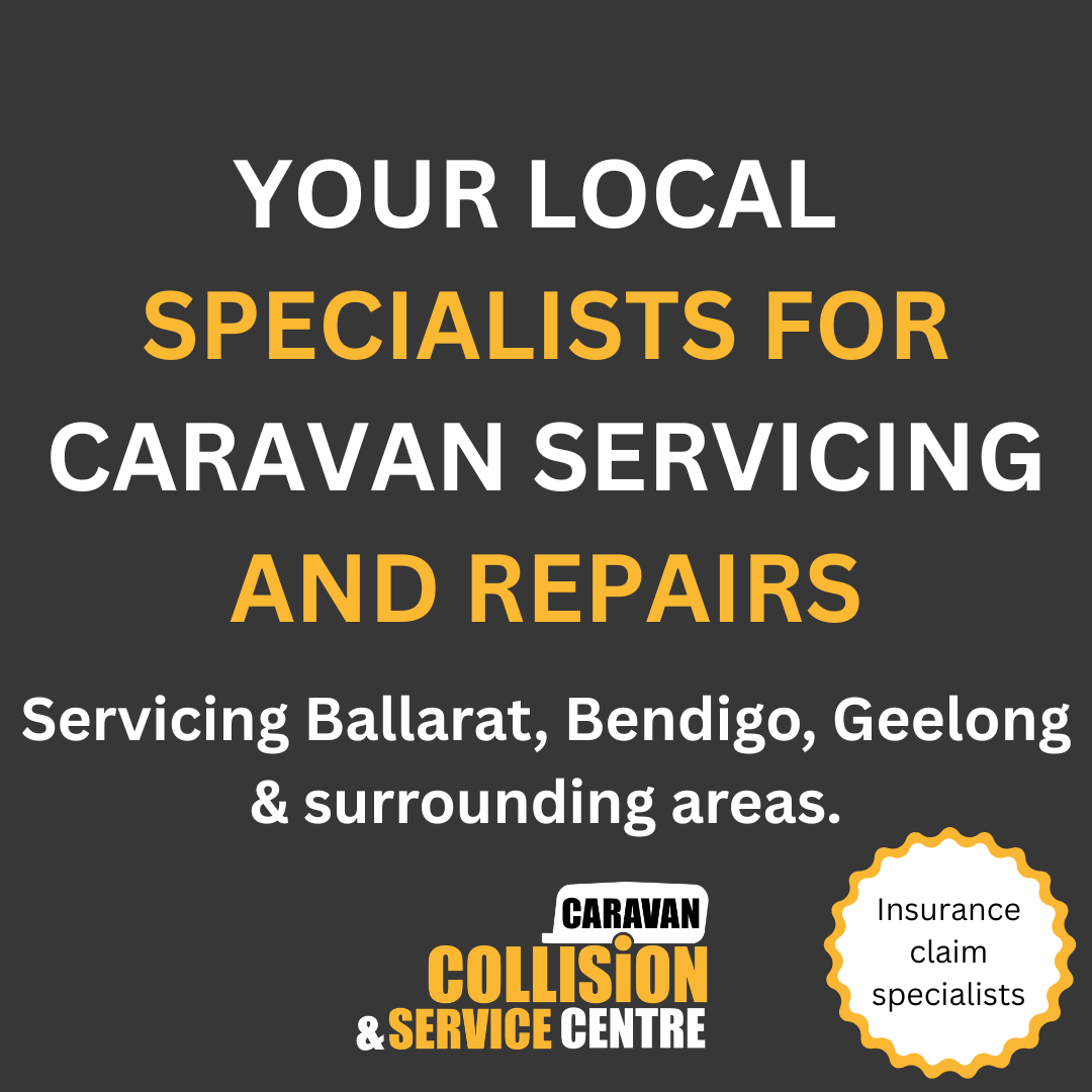 Caravan Collision Centre Ballarat Facebook ad: Caravan Repairs, Hail Damage & Insurance Specialists