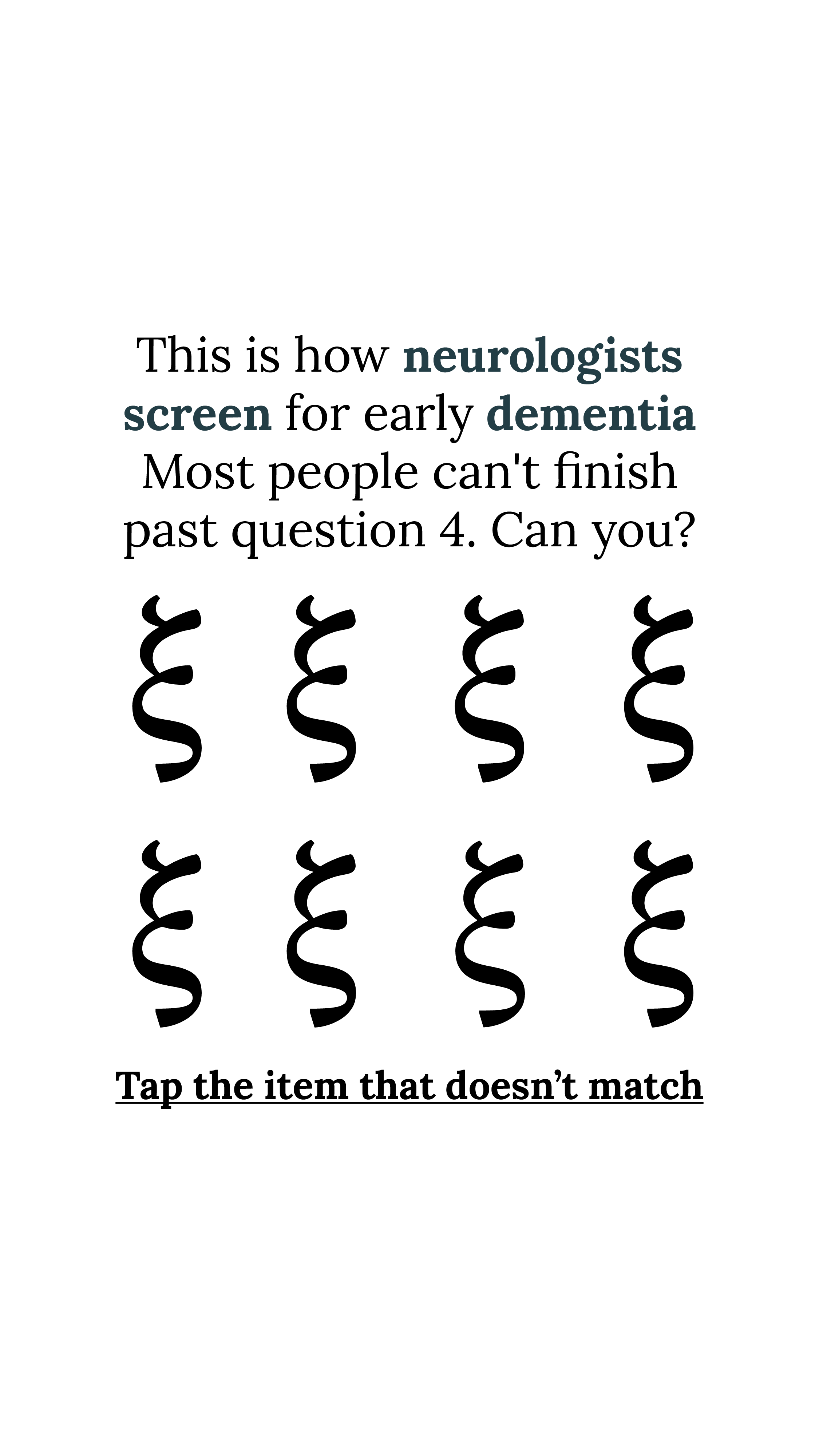 Brain Health Check Facebook ad