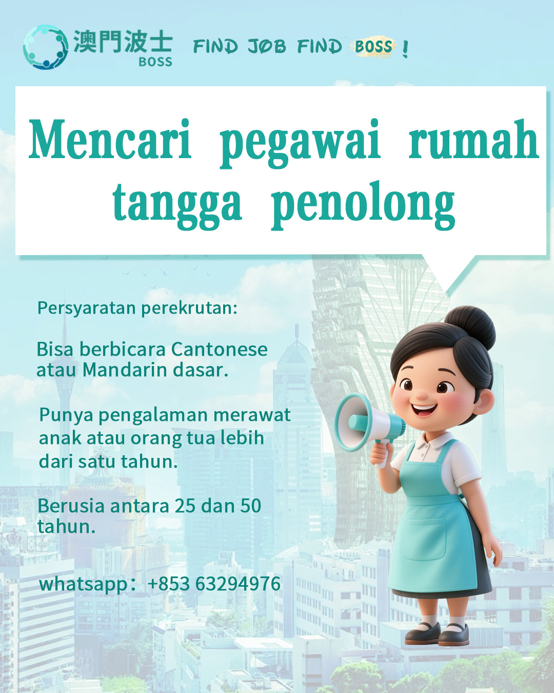 BOSS HR-Kesempatan Kerja Makau Facebook ad