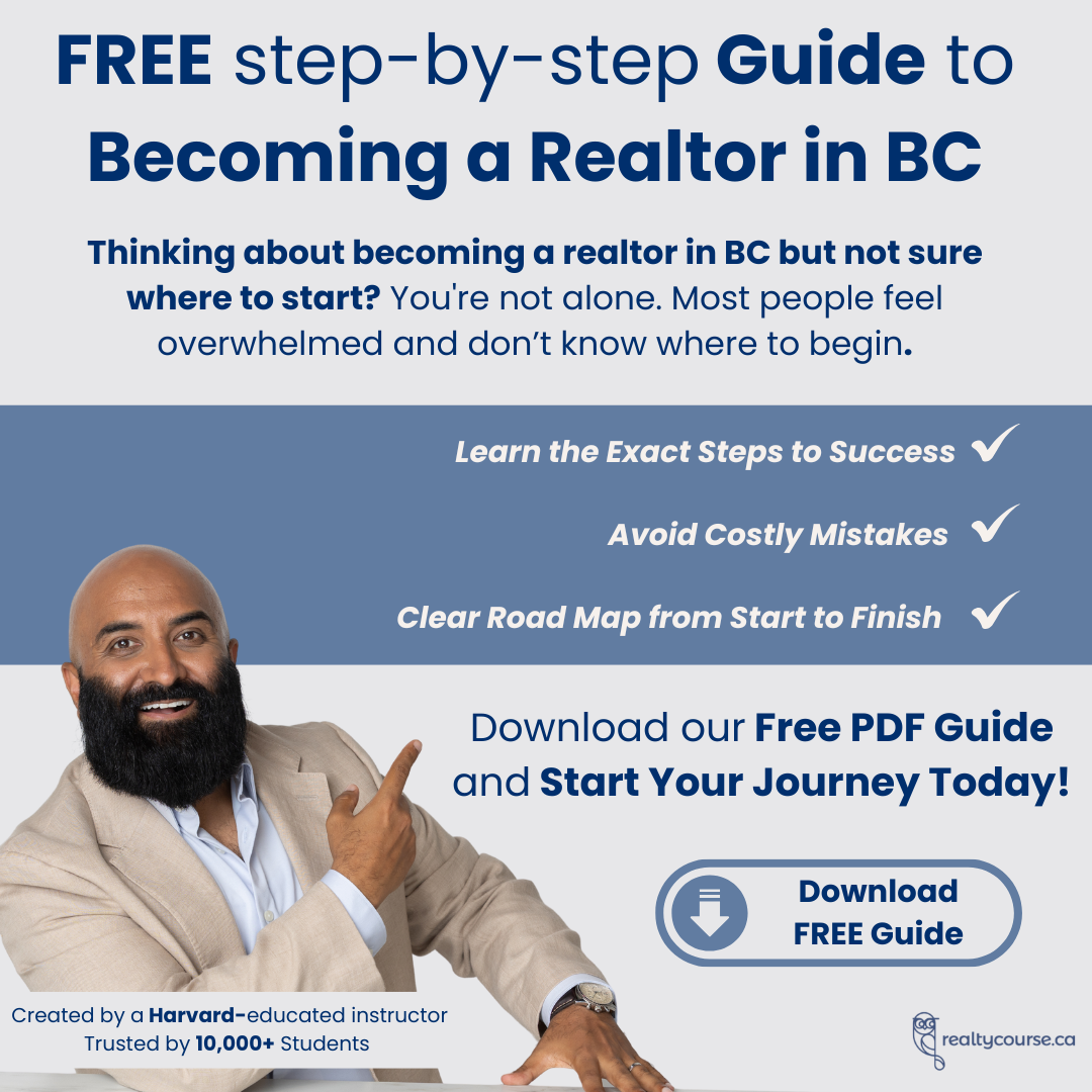Get Fred: BC School of Real Estate Facebook ad: Your FREE Step-by-Step Guide to Getting Licensed