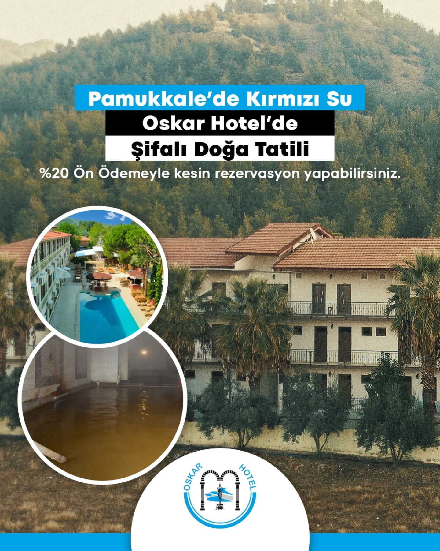 Oskar Termal Hotel Facebook ad: Pamukkale Karahayıt Oskar Hotel, Şifalı Kırmızı Sularla…