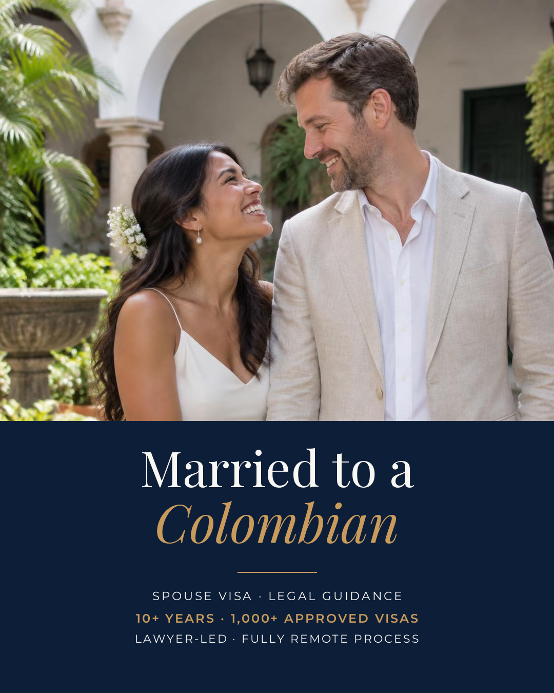 Mi Visa Colombia Facebook ad: Married to a Colombian?