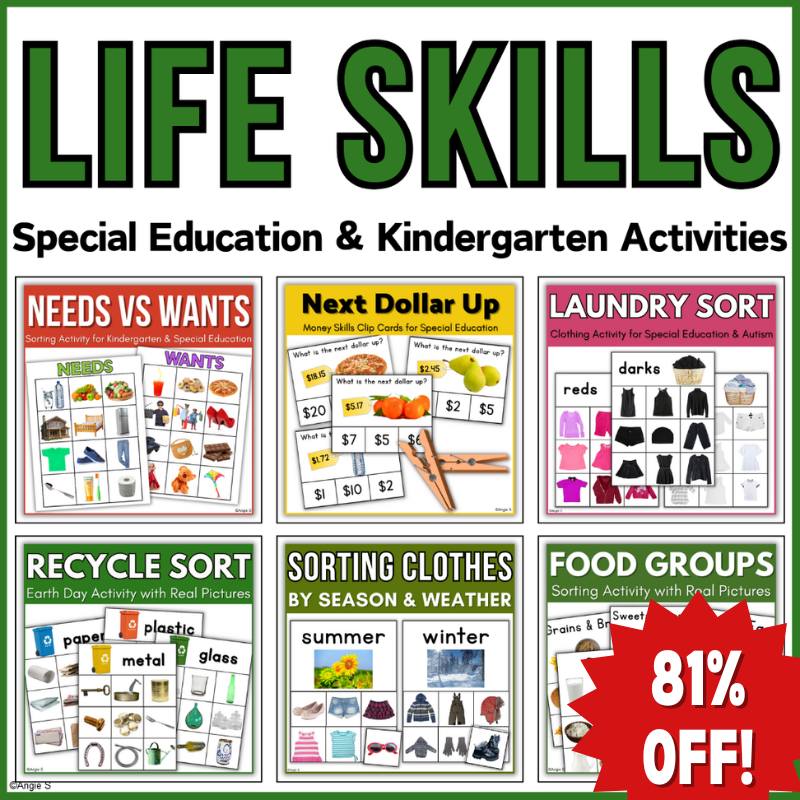 Autism Journey - Angie S Facebook ad: Life Skills Special Education Activities Task Boxes Money…