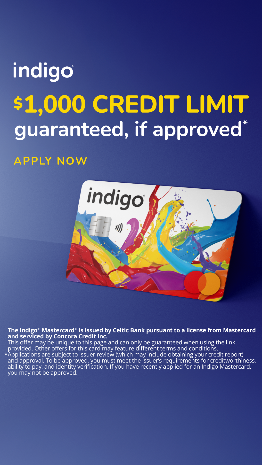 Indigo Card Facebook ad from Jul 20, 2026