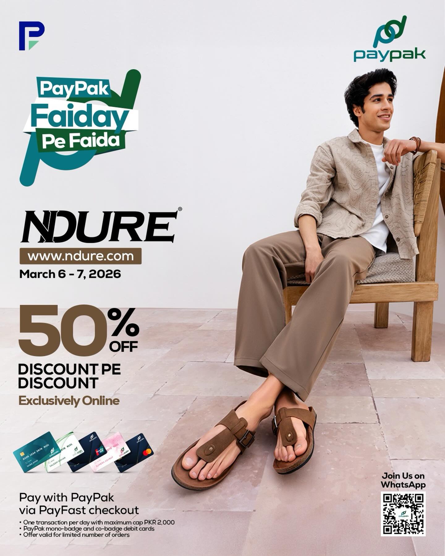 PayPak Facebook ad: COMPLETE YOUR EID LOOK AT 50% OFF!