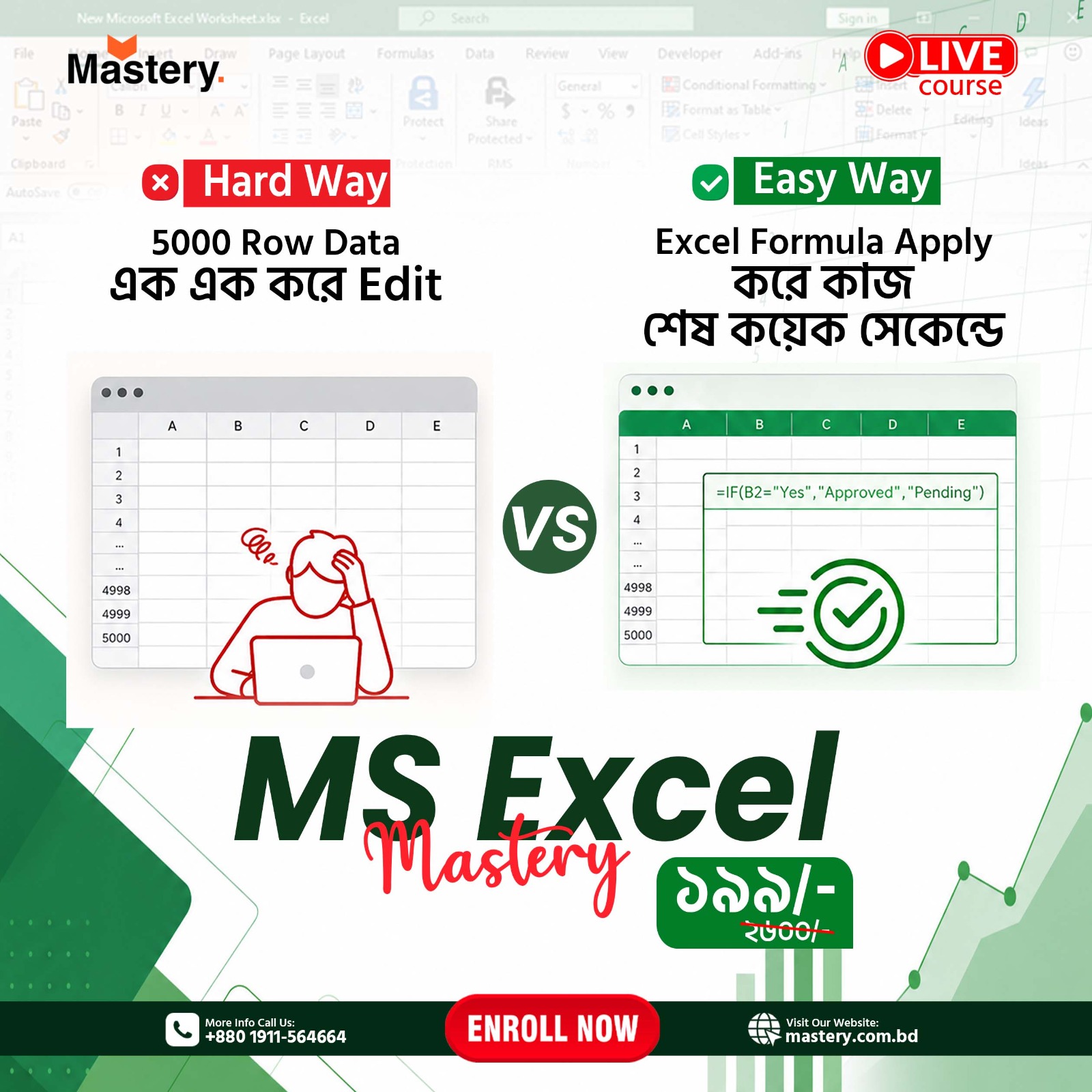 Mastery MS Excel Facebook ad