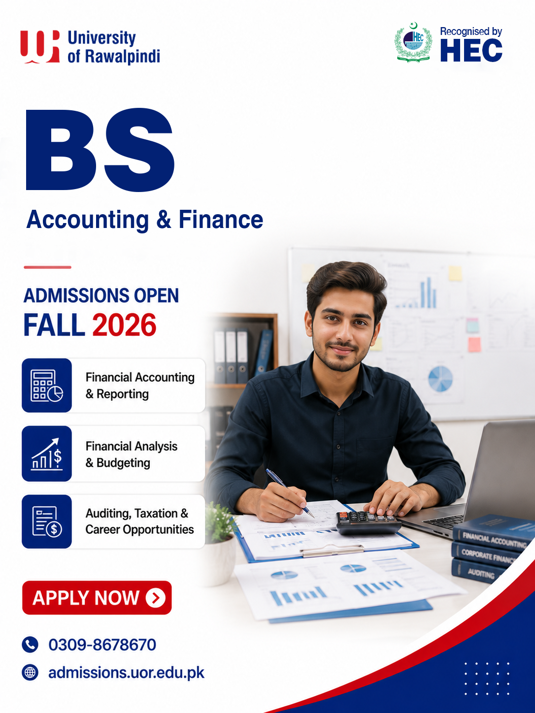 University of Rawalpindi Facebook ad: Build a Career in Finance - Apply Now