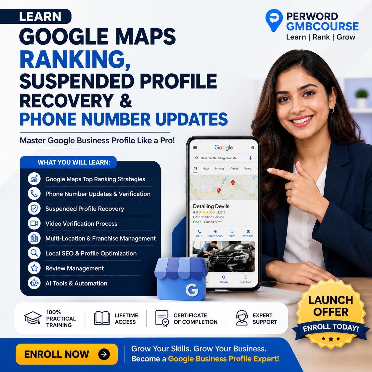 PerwordWriting Facebook ad: Learn Google Maps Ranking, Suspended Profile Recovery &…