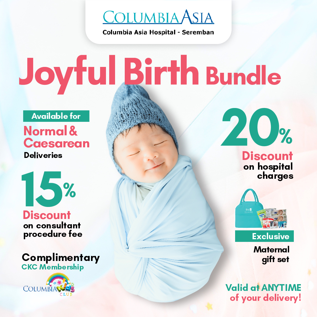 Columbia Asia Hospital Seremban Facebook ad: Personal Maternity Care at Columbia Asia