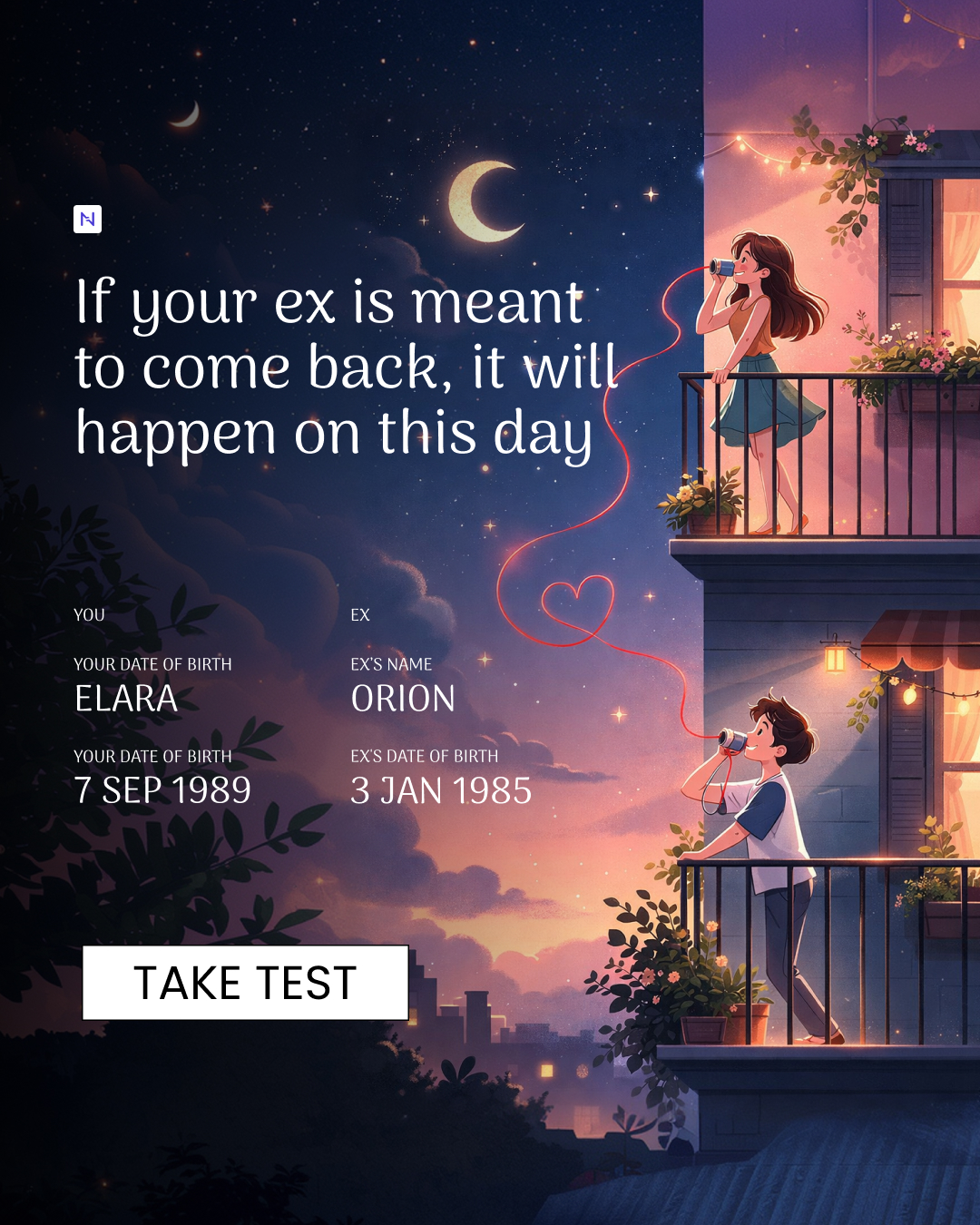 Nebula: Ex Compatibility Reading Facebook ad