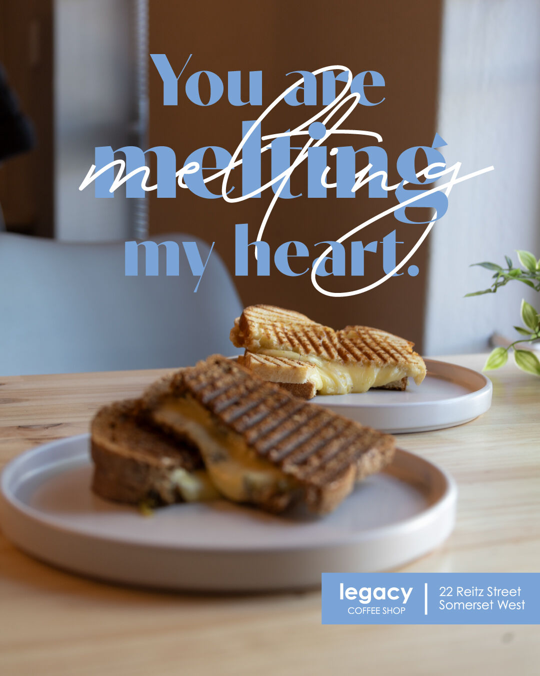 Legacy Coffee Shop Facebook ad: Great coffee. Early mornings.