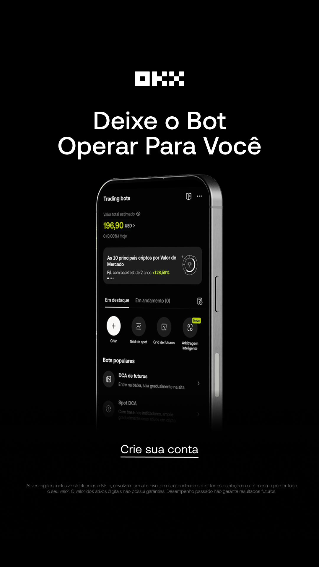 OKX Brasil Facebook ad from Jul 23, 2026