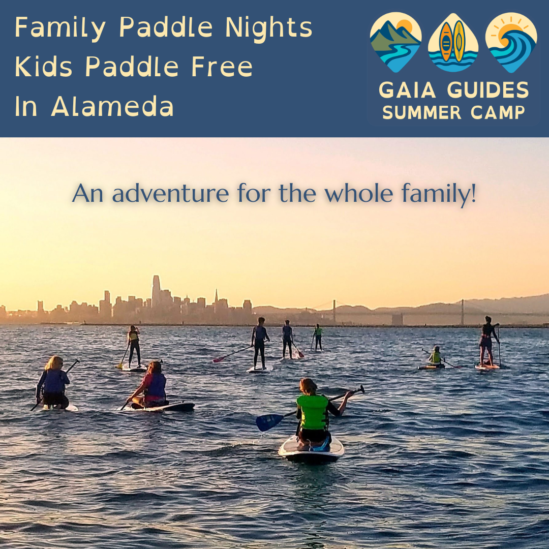 Gaia Guides Kids Camp Facebook ad: Kids paddle free for Family Nights in Alameda!
