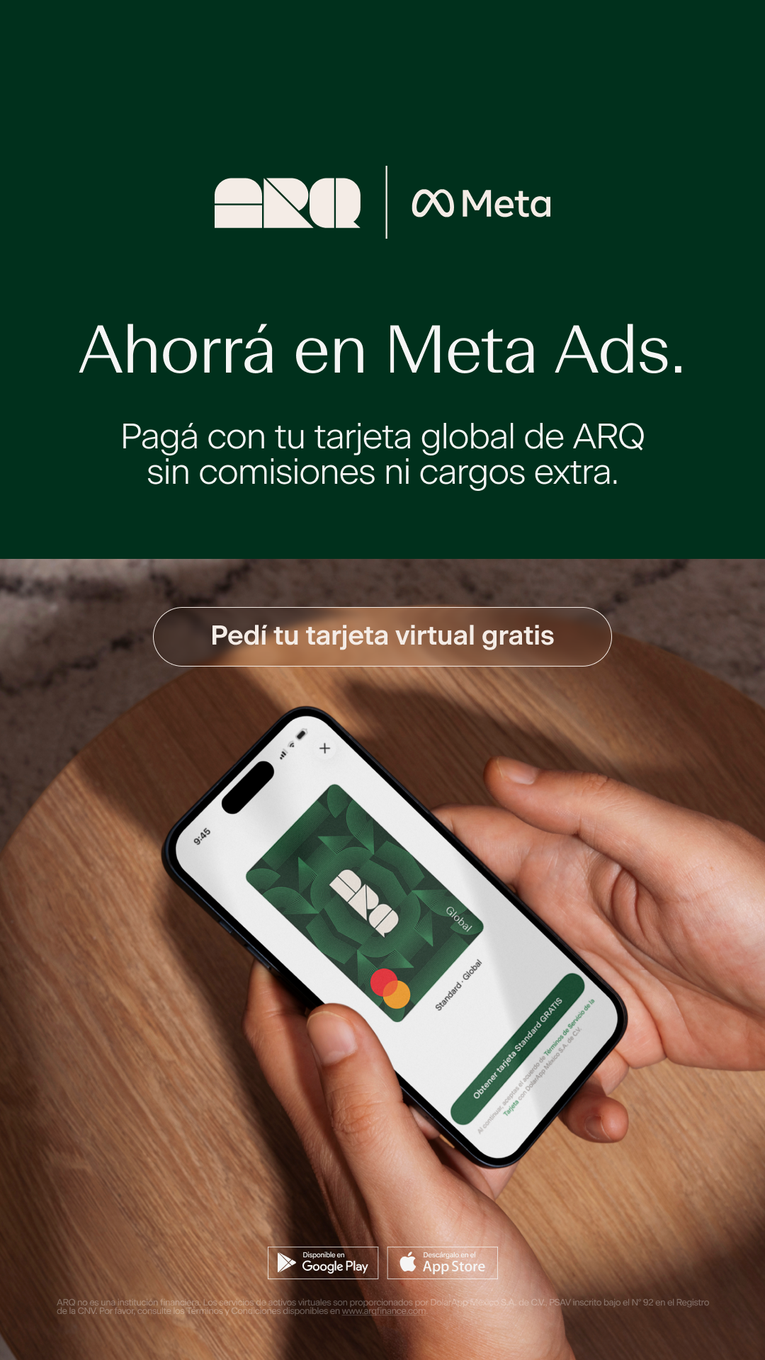 ARQ Facebook ad