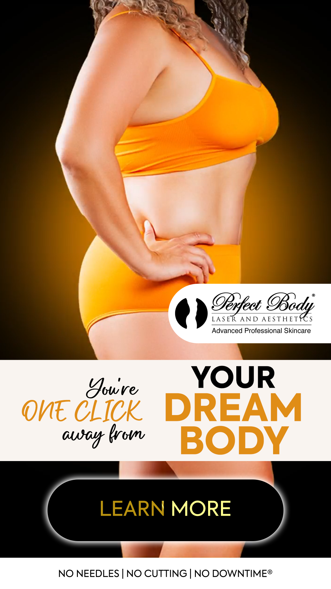 Perfect Body Laser & Aesthetics Facebook ad from Apr 6, 2026