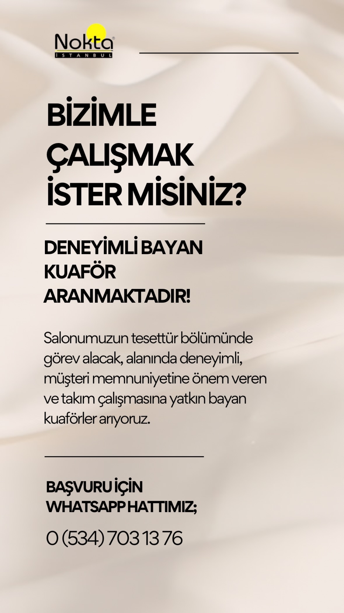 Nokta Kuaför Güzellik Merkezi Spa Facebook ad from Dec 5, 2025