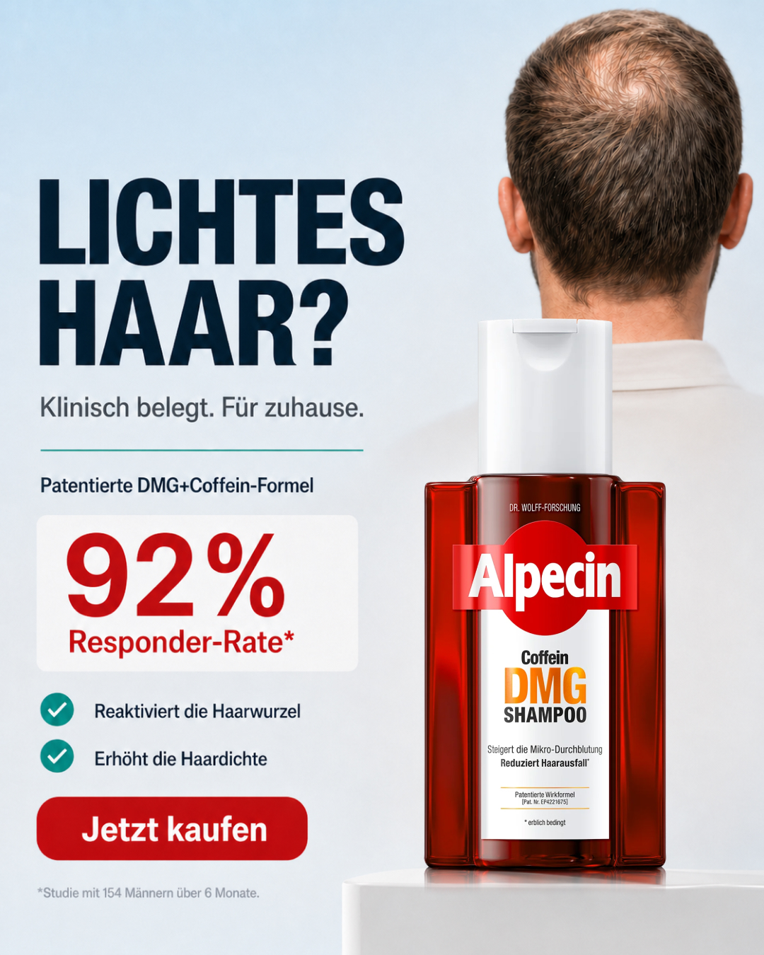 Alpecin Facebook ad: Alpecin Coffein + DMG