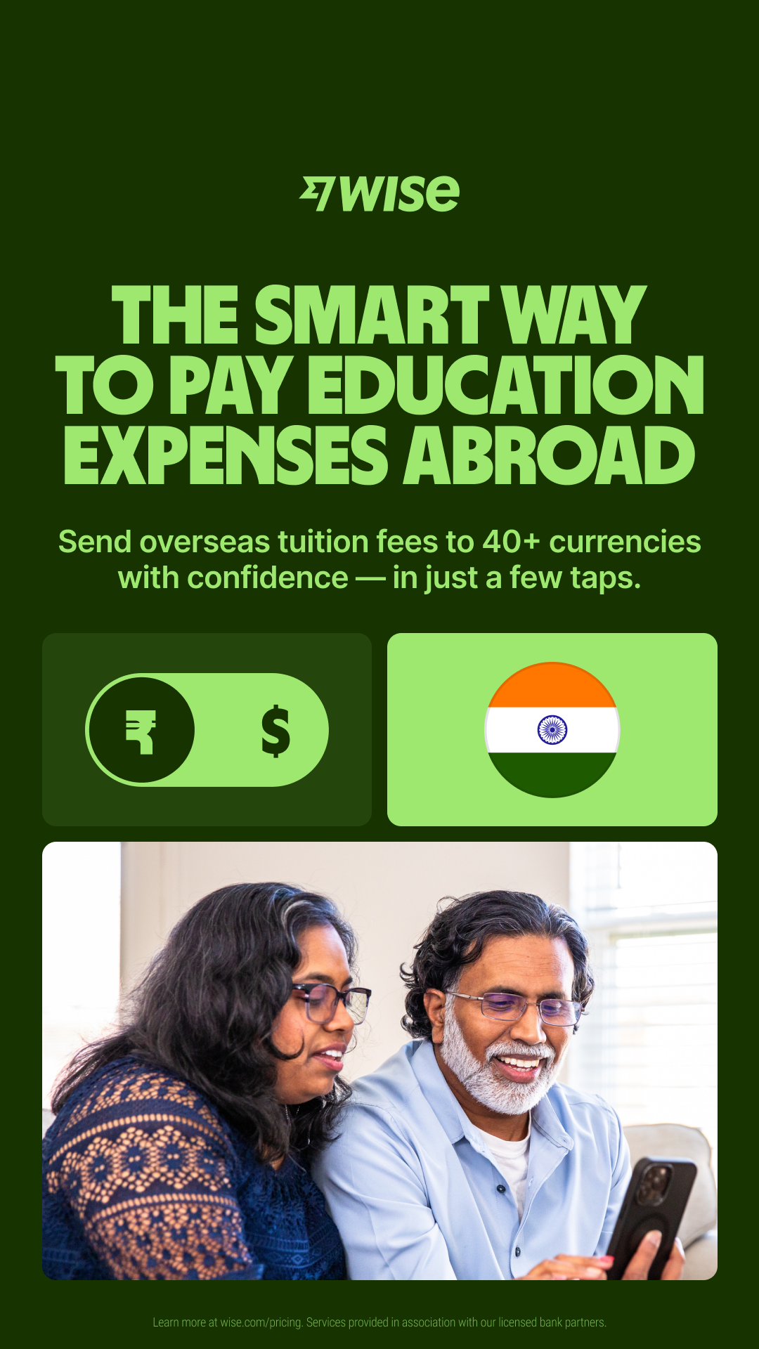 Wise Facebook ad
