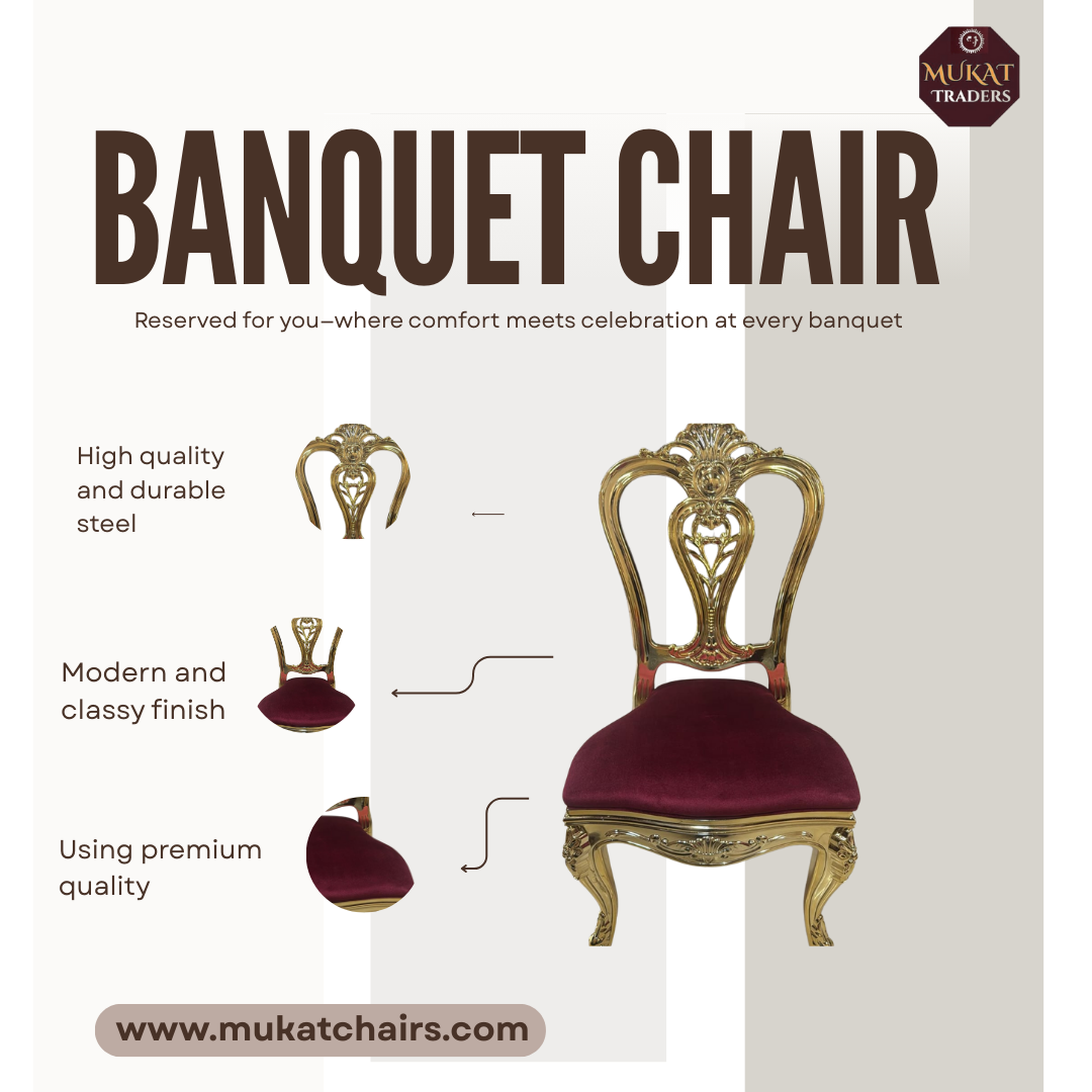 Mukat Traders Facebook ad: Premium Banquet and Hotel Furniture for Bulk Orders!