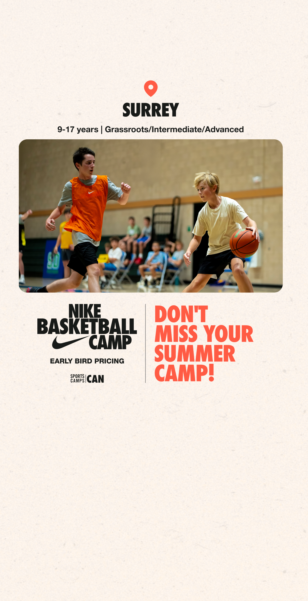 Nike Sports Camps Canada Facebook ad