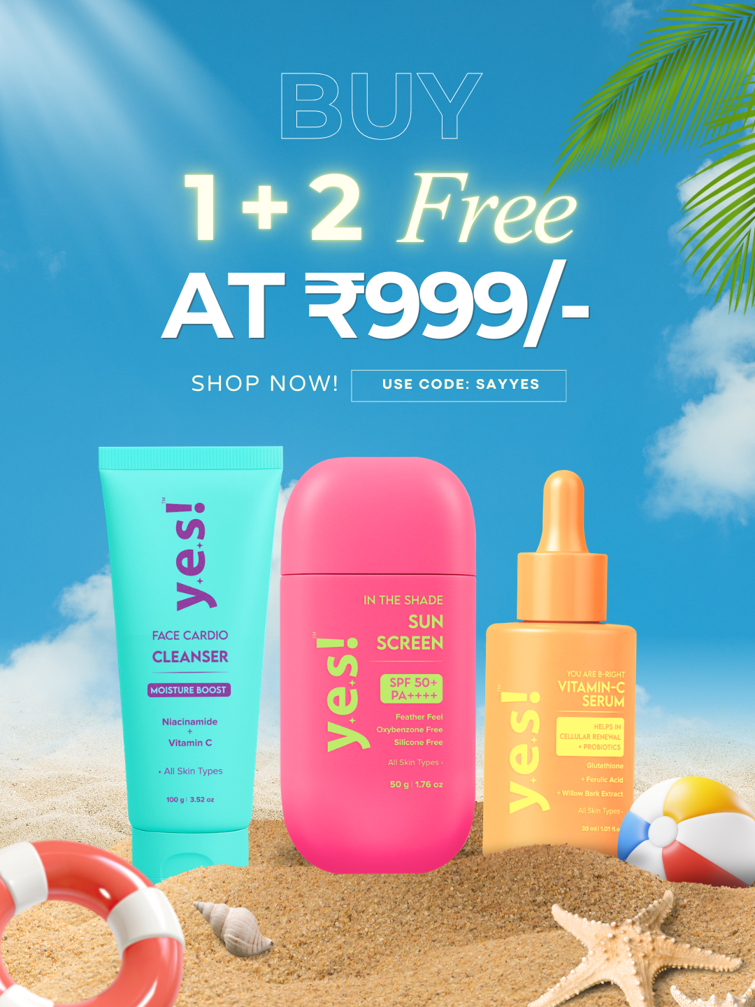 Yes Skincare Facebook ad: b'day month sale