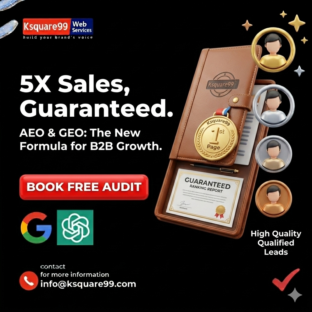 Ksquare99 Web Services Pvt. Ltd. - A Digital Marketing Agency Facebook ad: Are you ranking where your customers are searching?