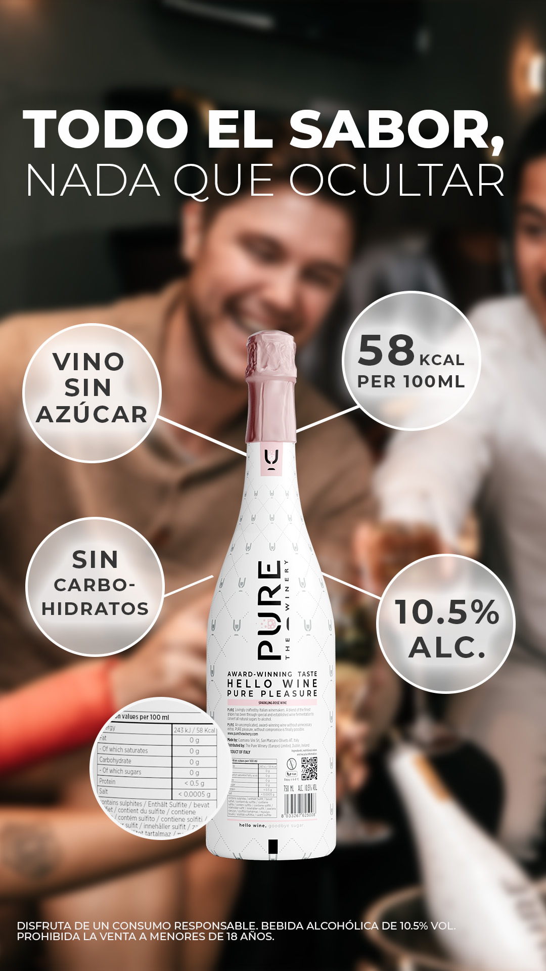 PURE The Winery ES Facebook ad