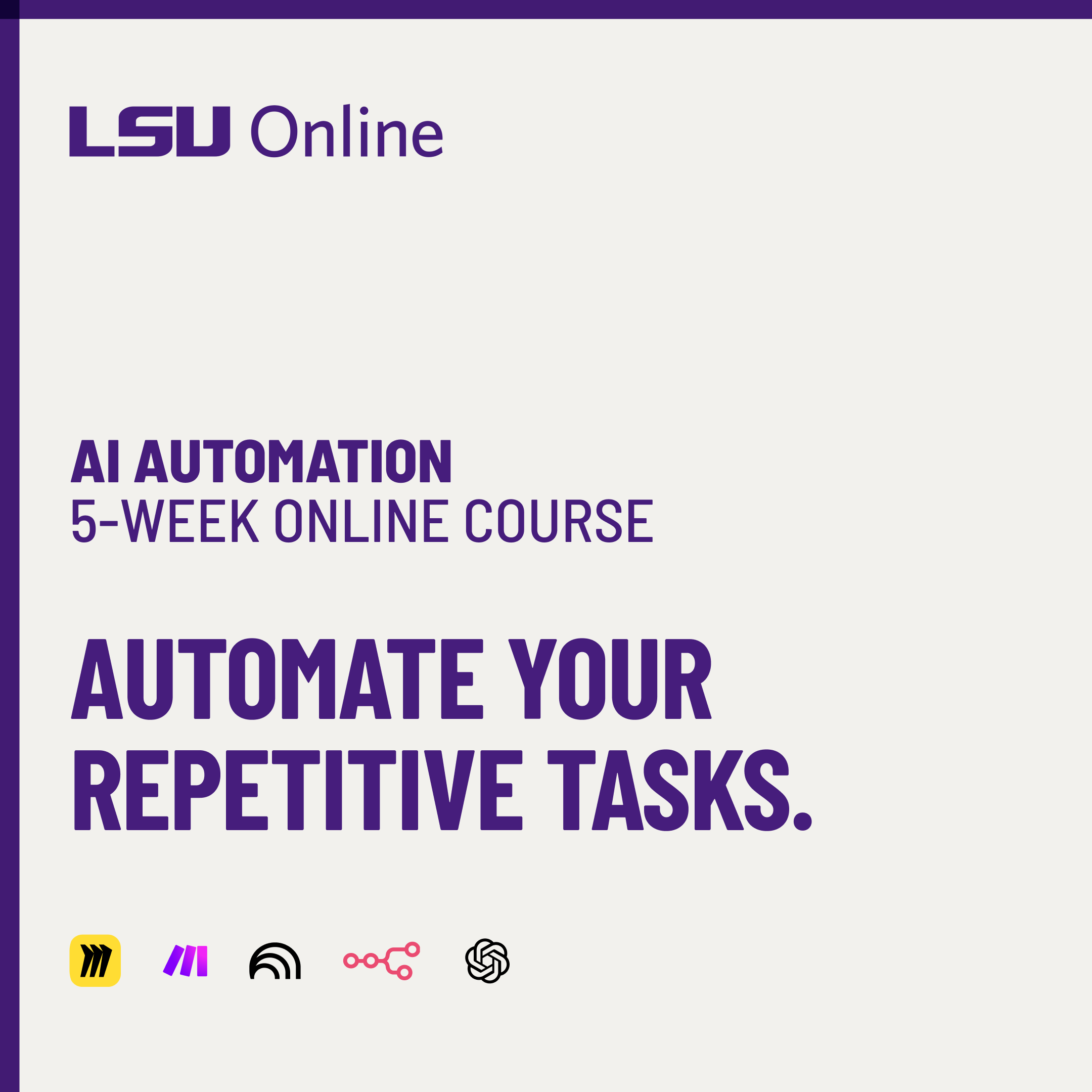 LSU Online Facebook ad from May 25, 2026