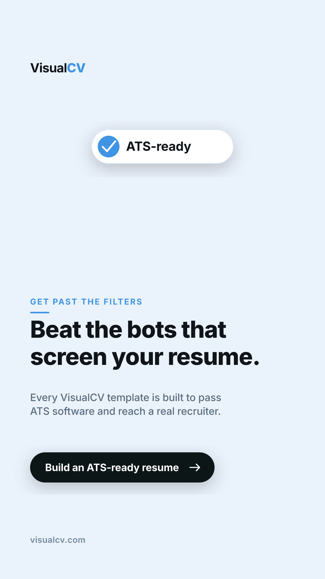 VisualCV Facebook ad