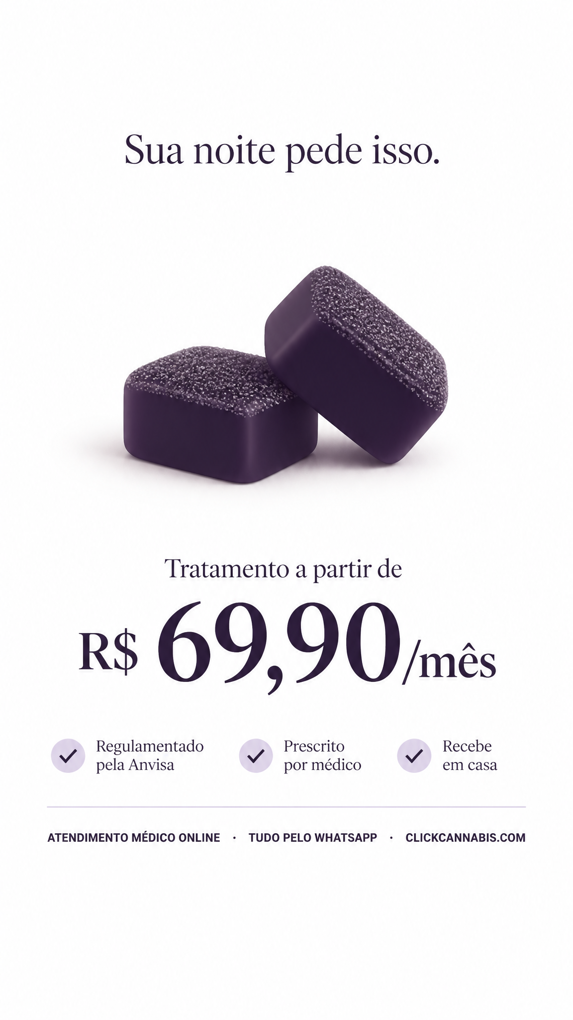 Click Cannabis Facebook ad: Agende sua consulta por apenas R$ 50,00!
