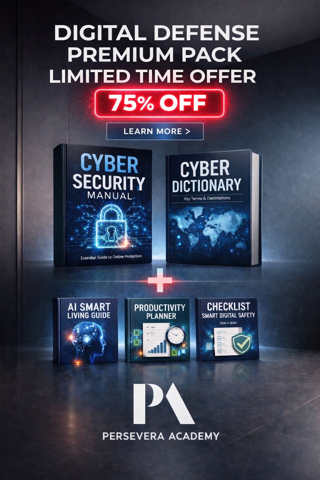 Persevera Academy Facebook ad: Digital Defense Toolkit - Premium Pack for…