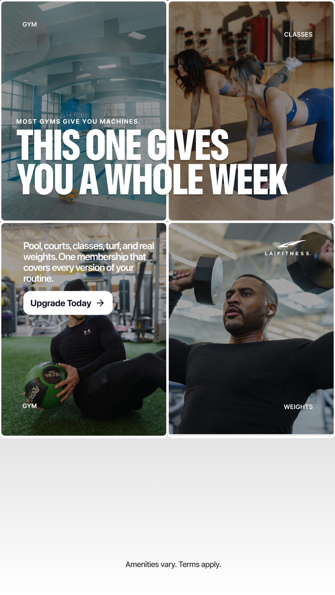 LA Fitness Facebook ad