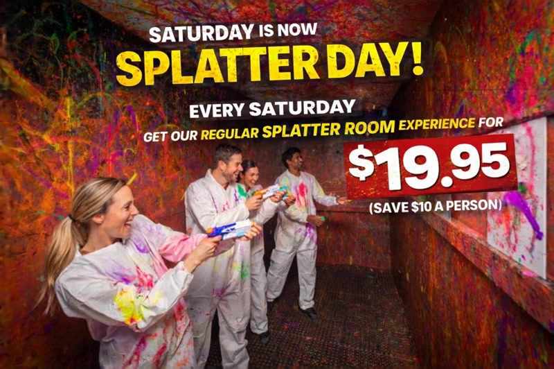 HaliMac Entertainment- Halifax Facebook ad: Saturday is now Splatterday