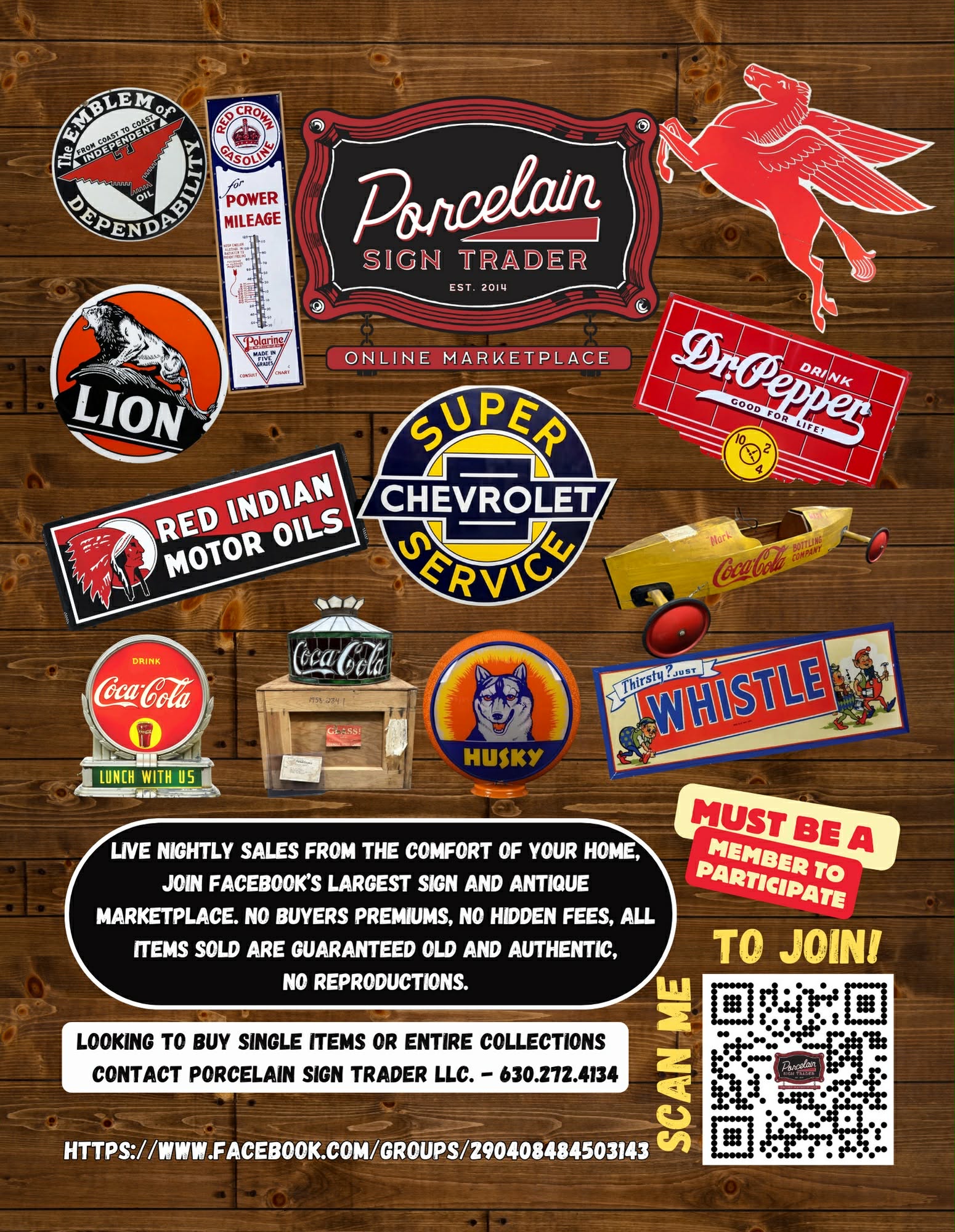 Porcelain SIGN Trader LLC Facebook ad: Porcelain Sign Trader