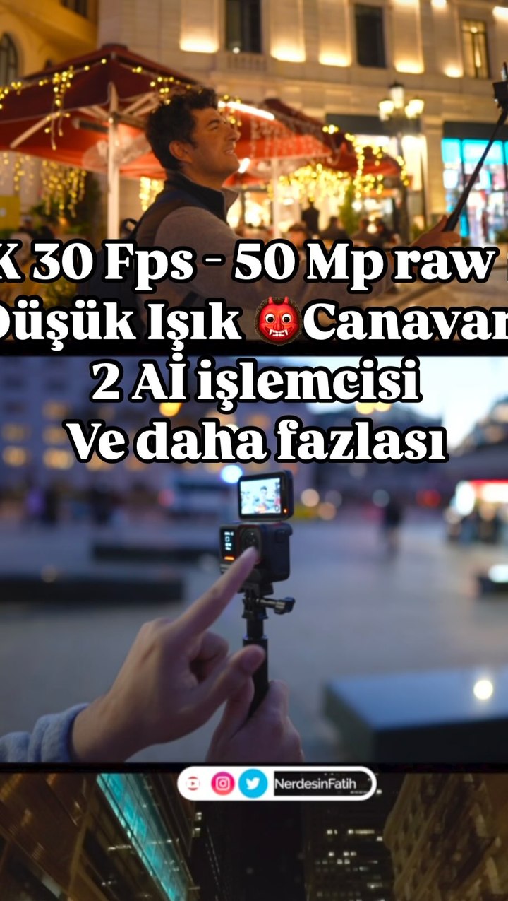 NerdesinFatih Facebook ad: Aksiyon kamerası yeniden tanımlanıyor desek, yalan olmaz.