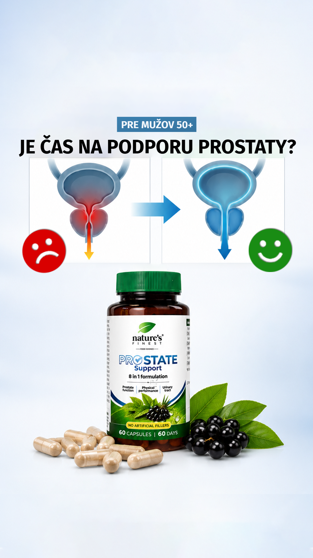 Nature's Finest Slovensko Facebook ad: Prírodná podpora prostaty v kapsulách