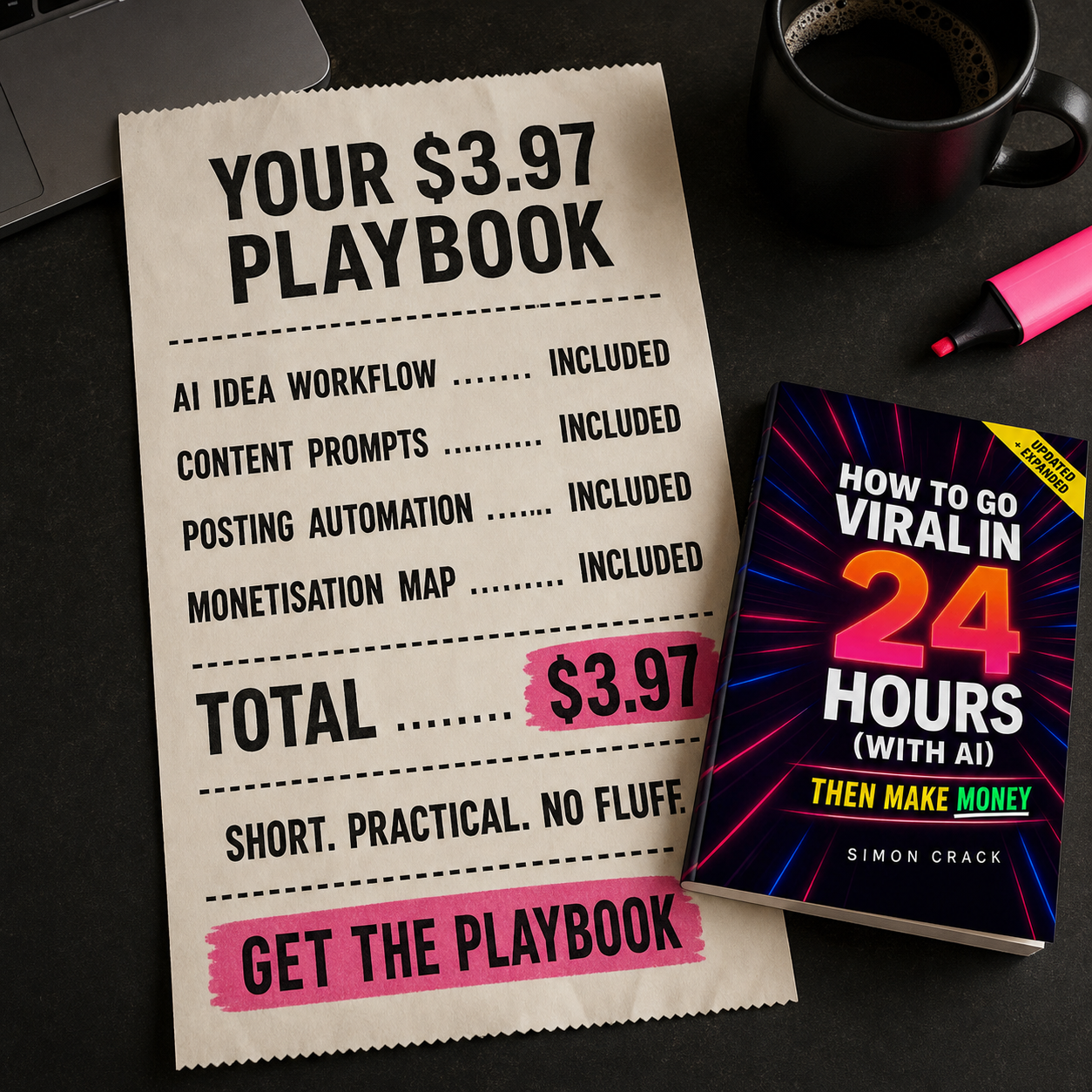 KlipZi Facebook ad: The Whole AI Content Playbook, $3.97