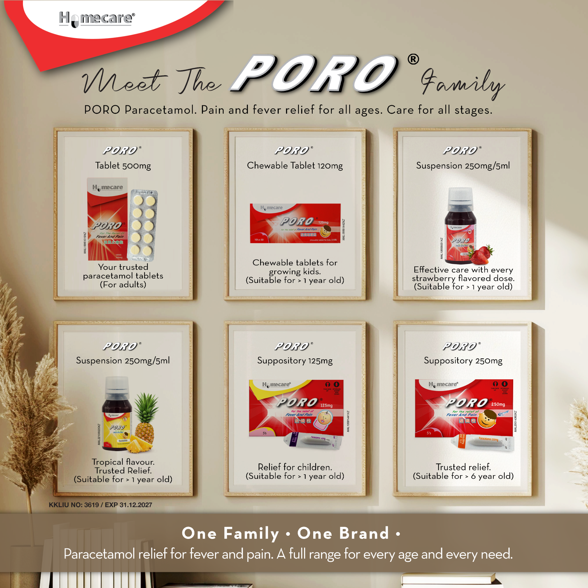 Homecare Facebook ad: One Family. One Brand.