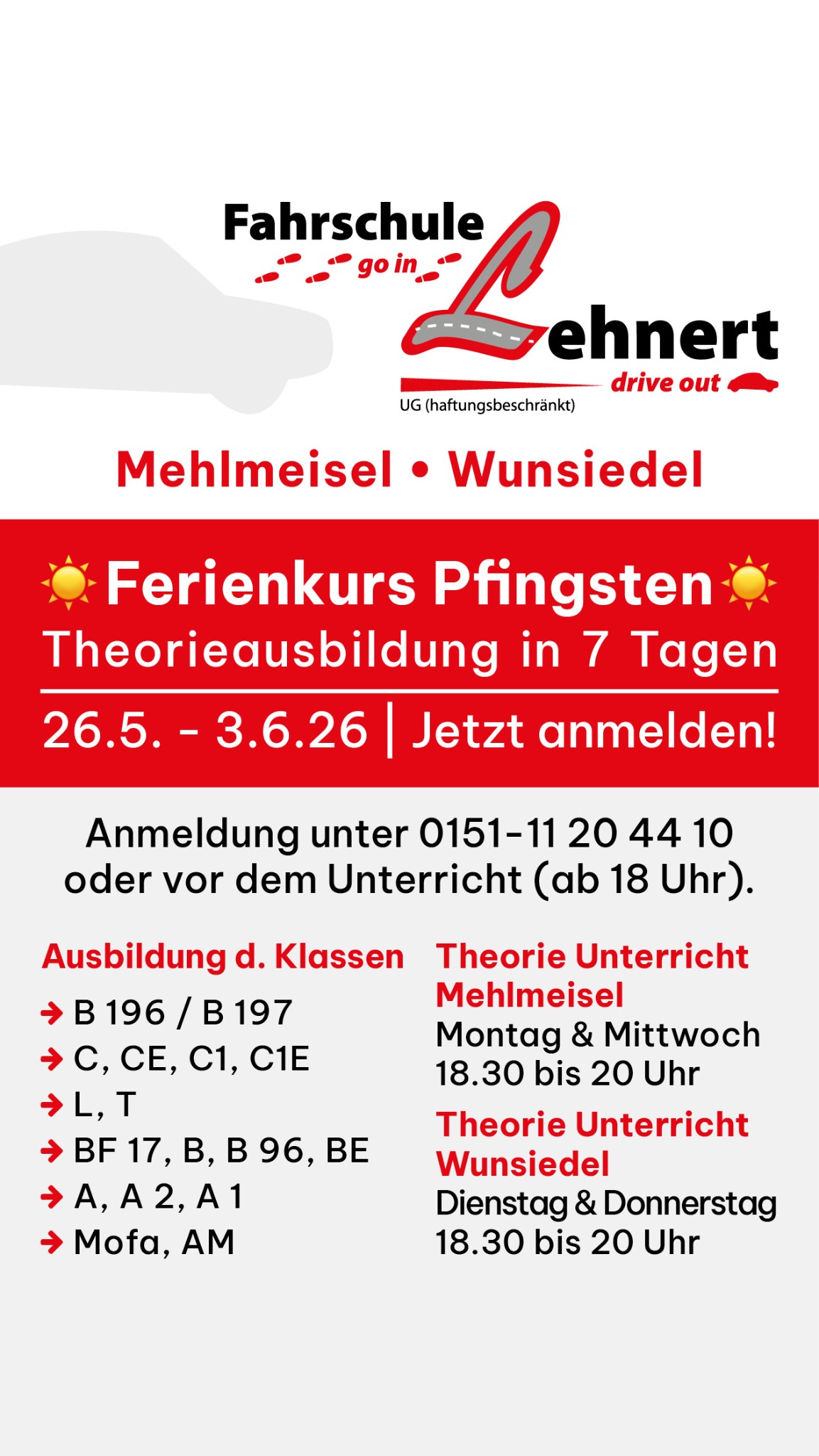Fahrschule Lehnert UG Facebook ad from Apr 1, 2026