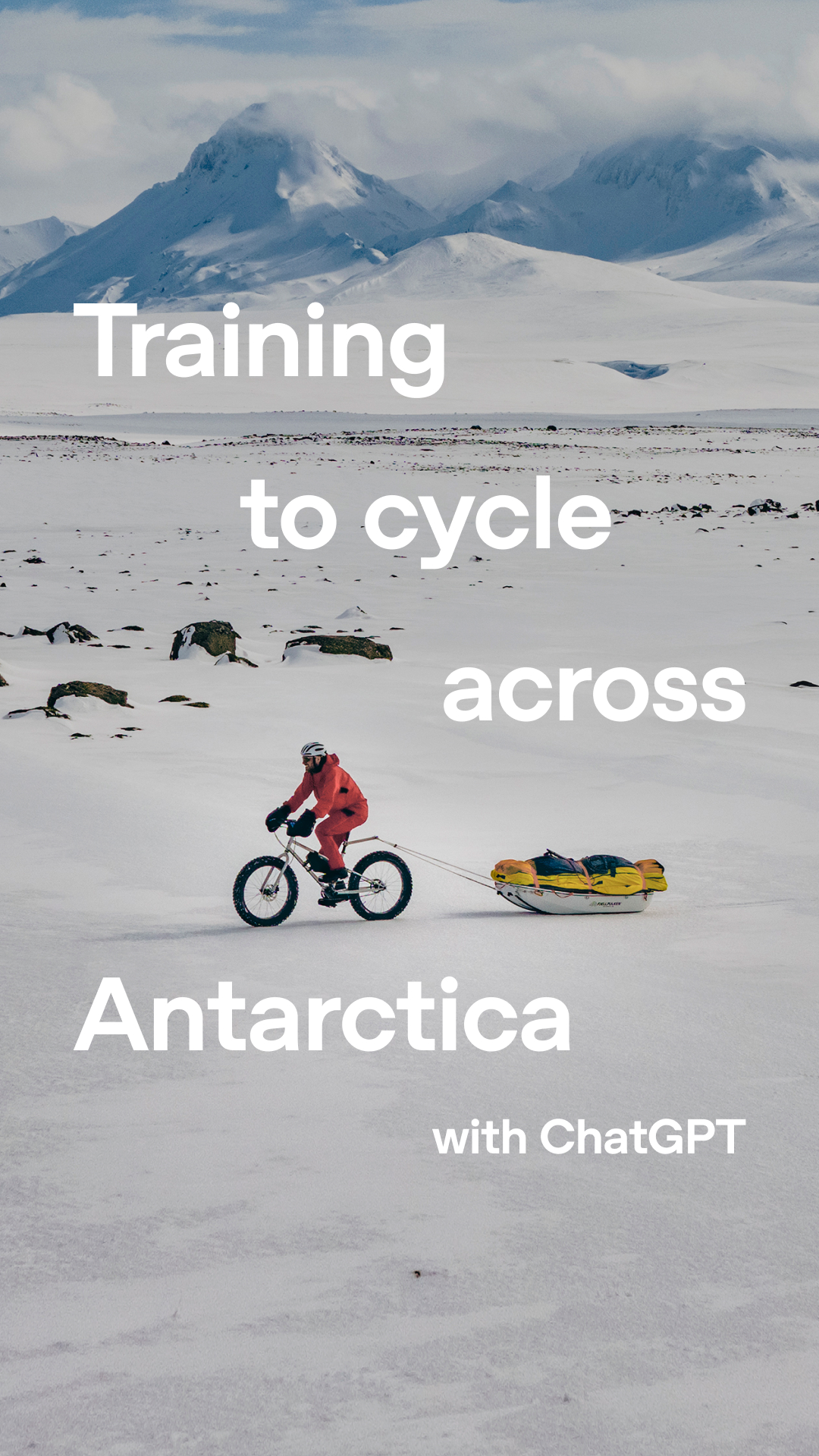 OpenAI Facebook ad: Meet James, the athlete training to cycle across…