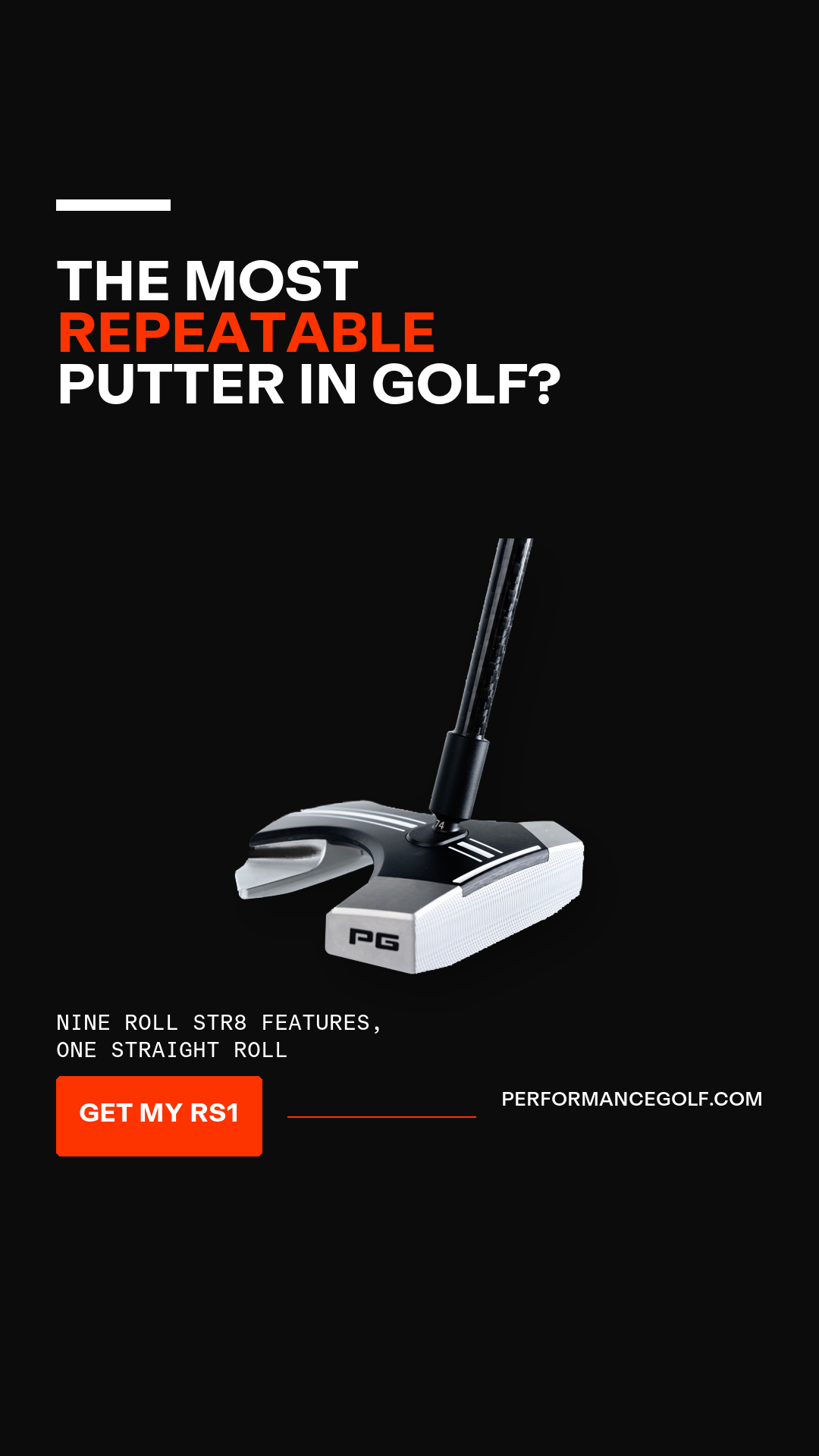 Performance Golf Facebook ad