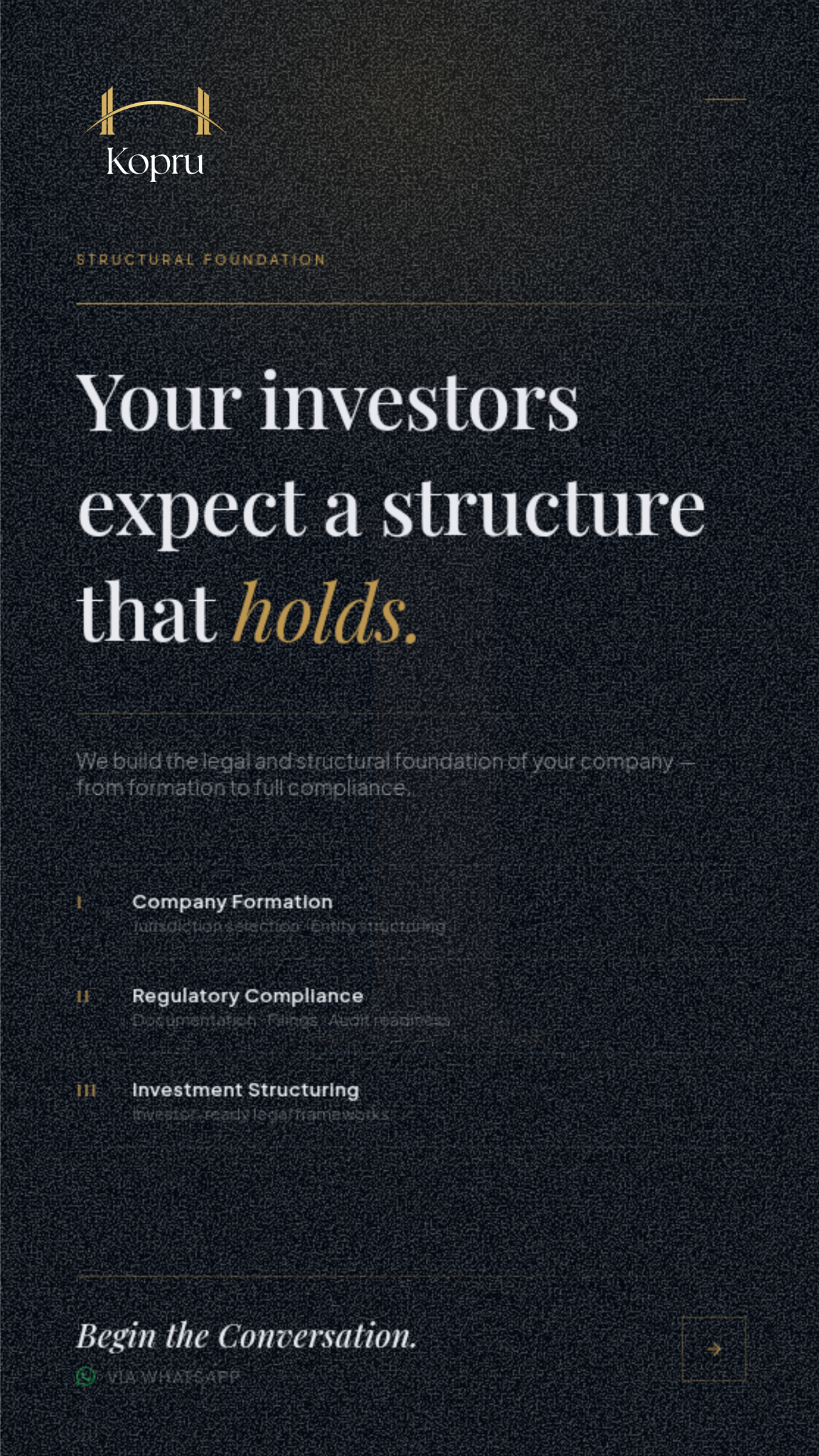 Kopruas Facebook ad: The investor was ready to sign.