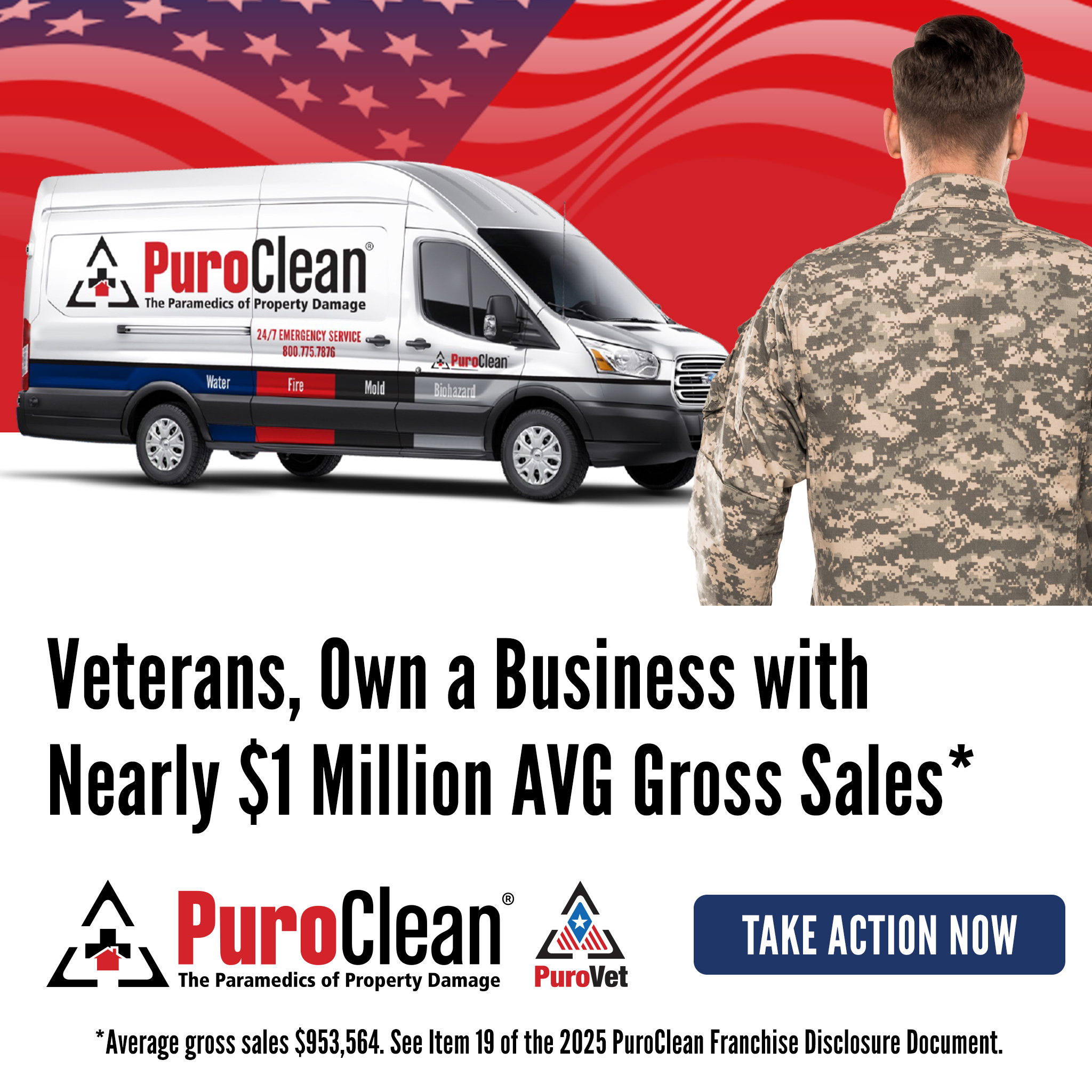 PuroClean Franchise Development Facebook ad: Learn More Now